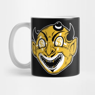 Greedy Gold Devil Clown Mug